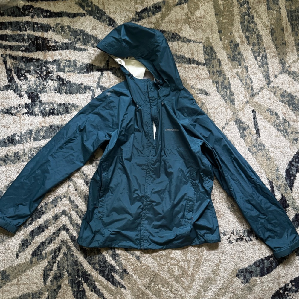 Teal Patagonia Hooded Jacket